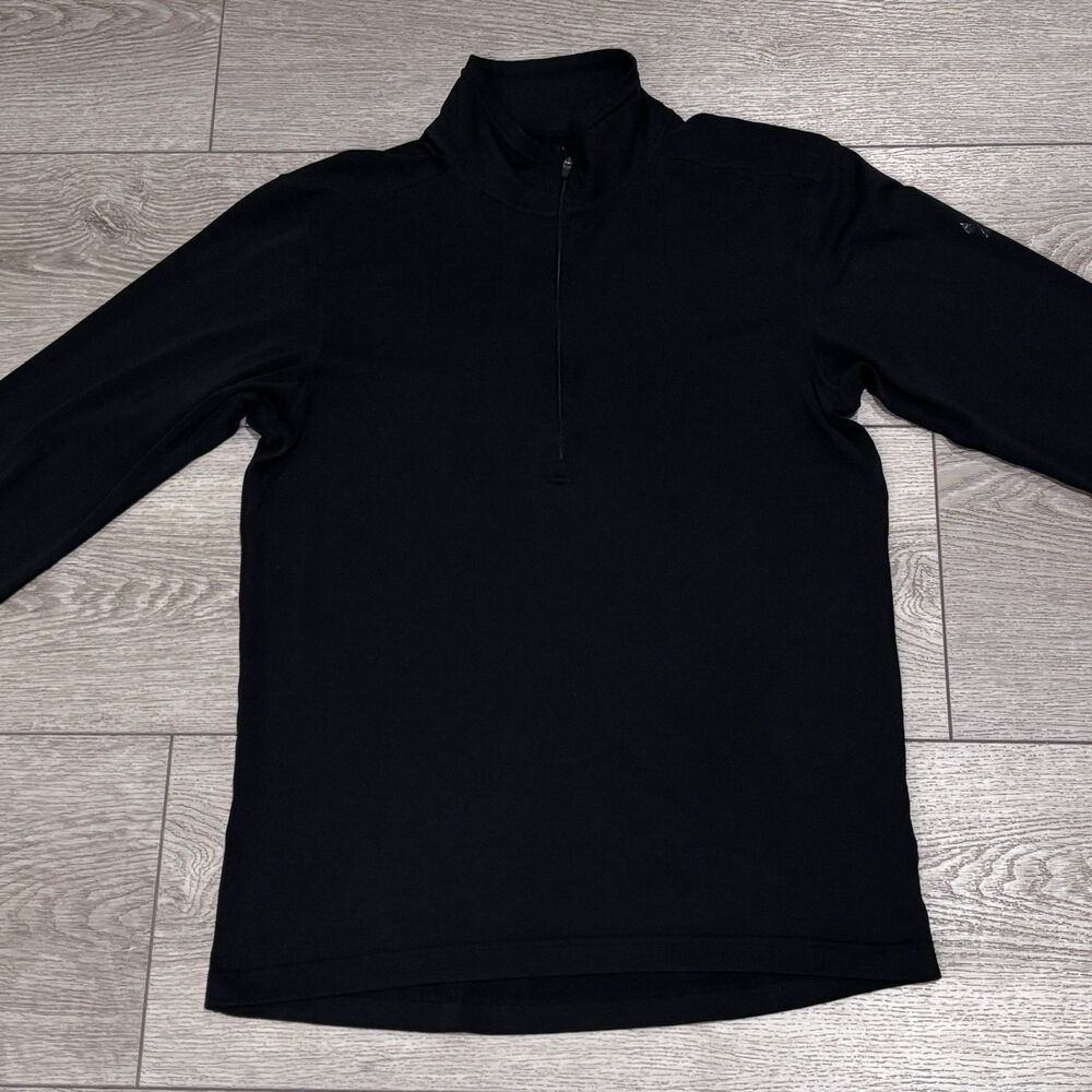 REI Co-op‎ Lightweight Base Layer Half Zip Top Men Small Black Hiking Camping